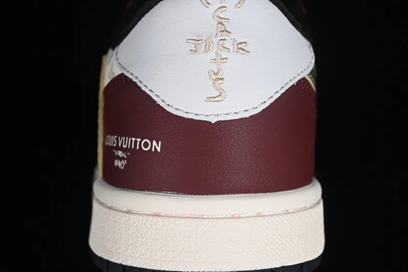 All categories Air Jordan Jordan series basketball shoes Air Jordan 1 Low Travis Scott x Fragment Design x Jordan Air Jordan 1 Low OG SP AJ1 Joe 1LV joint wine red print low-top cultural casual sneakers LX1988-400